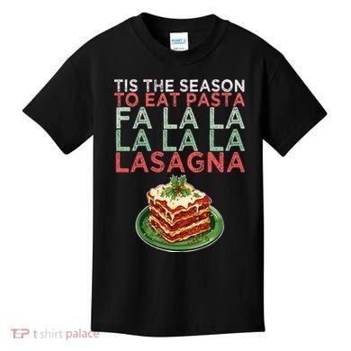 Christmas Fa la Lasagna Pasta Holidays Kids T-Shirt