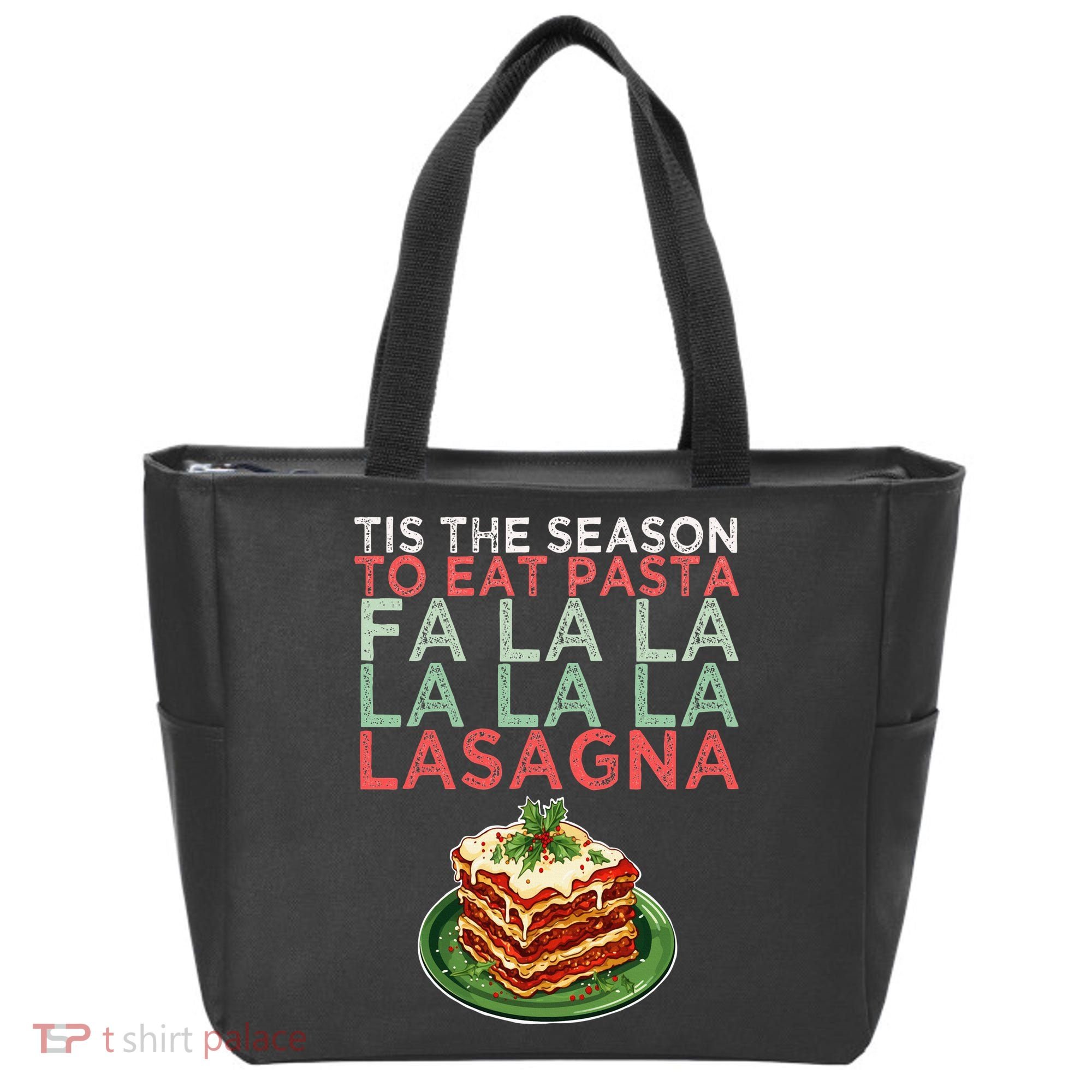 Christmas Fa la Lasagna Pasta Holidays Tote Bag