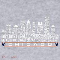 Chicago Football Legend Chicago Skyline Women's Racerback Cropped Tank thumb 2