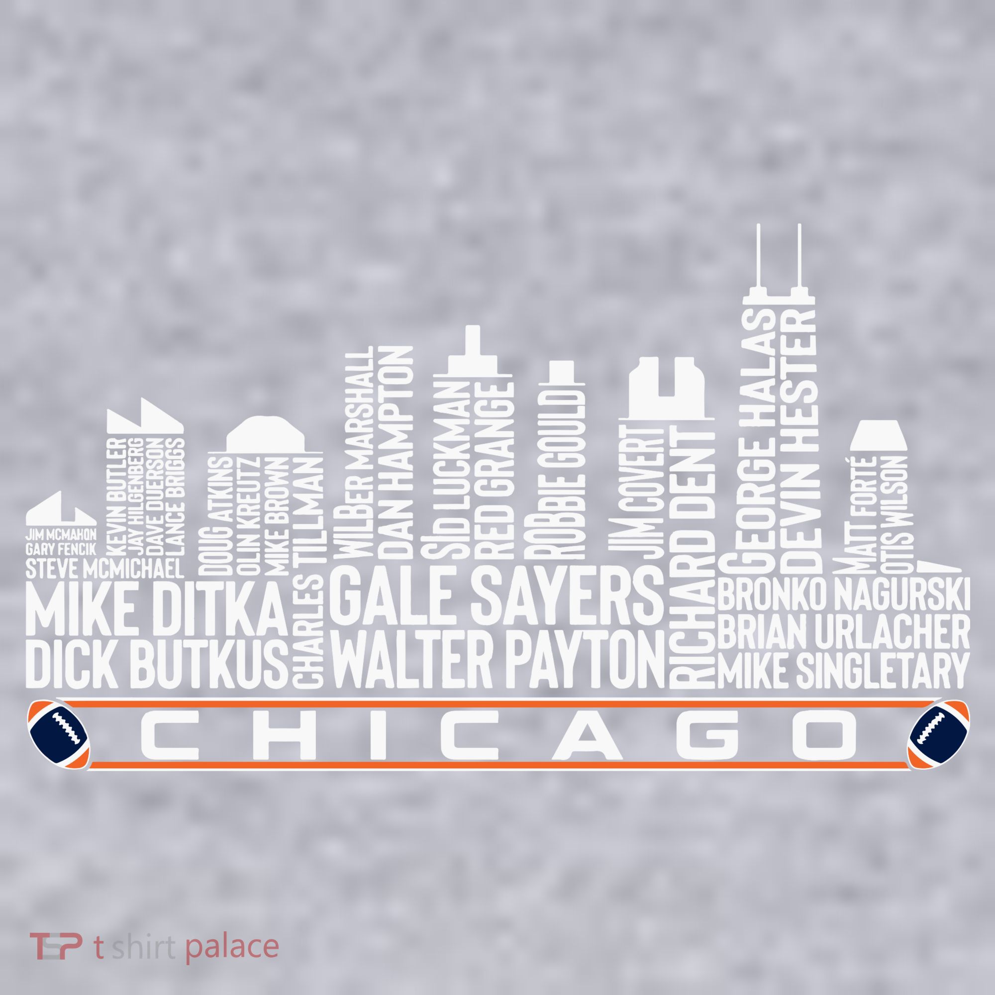 Chicago Football Legend Chicago Skyline Women's Racerback Cropped Tank
