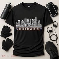 Chicago Football Legend Chicago Skyline Cooling Performance Crew T-Shirt thumb 3
