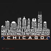Chicago Football Legend Chicago Skyline Hoodie thumb 2