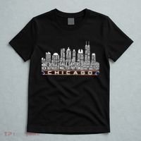 Chicago Football Legend Chicago Skyline T-Shirt thumb 5