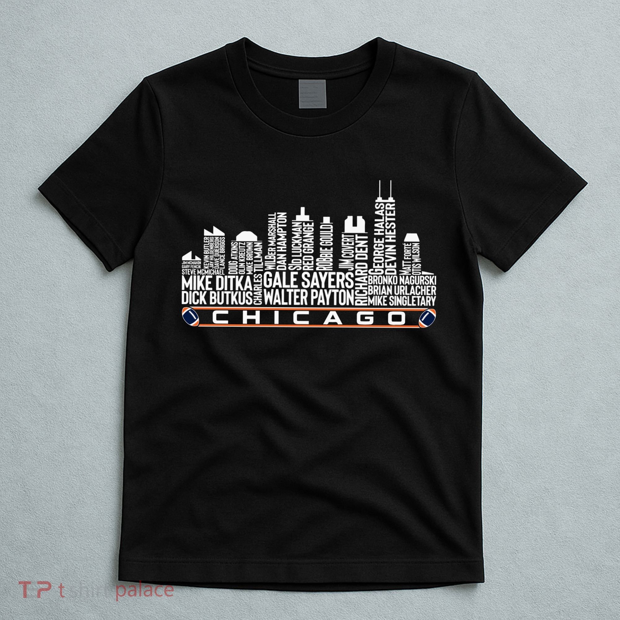 Chicago Football Legend Chicago Skyline T-Shirt