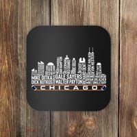 Chicago Football Legend Chicago Skyline Coaster thumb 0