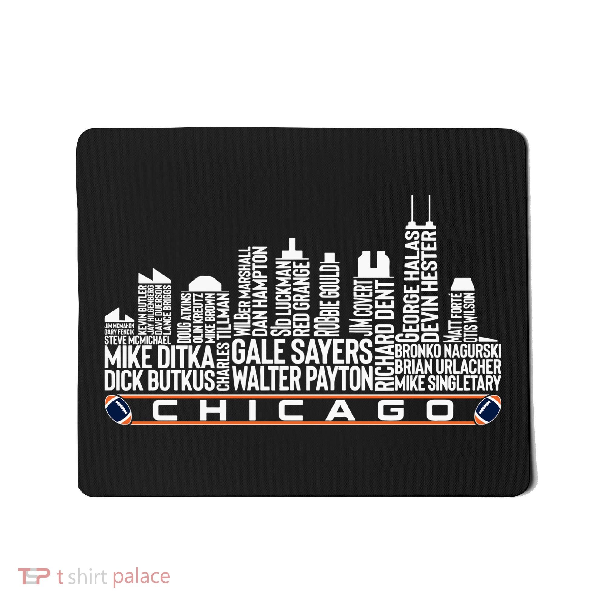 Chicago Football Legend Chicago Skyline Mousepad