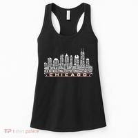 Chicago Football Legend Chicago Skyline Women's Tank Top thumb 0