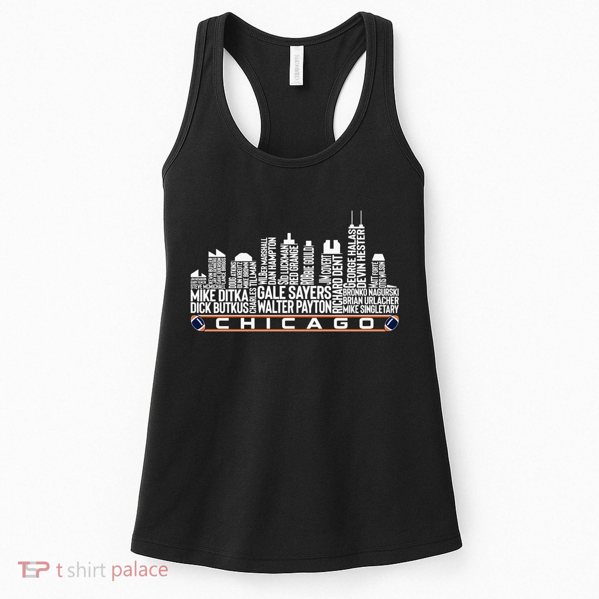 Chicago Football Legend Chicago Skyline Women's Tank Top