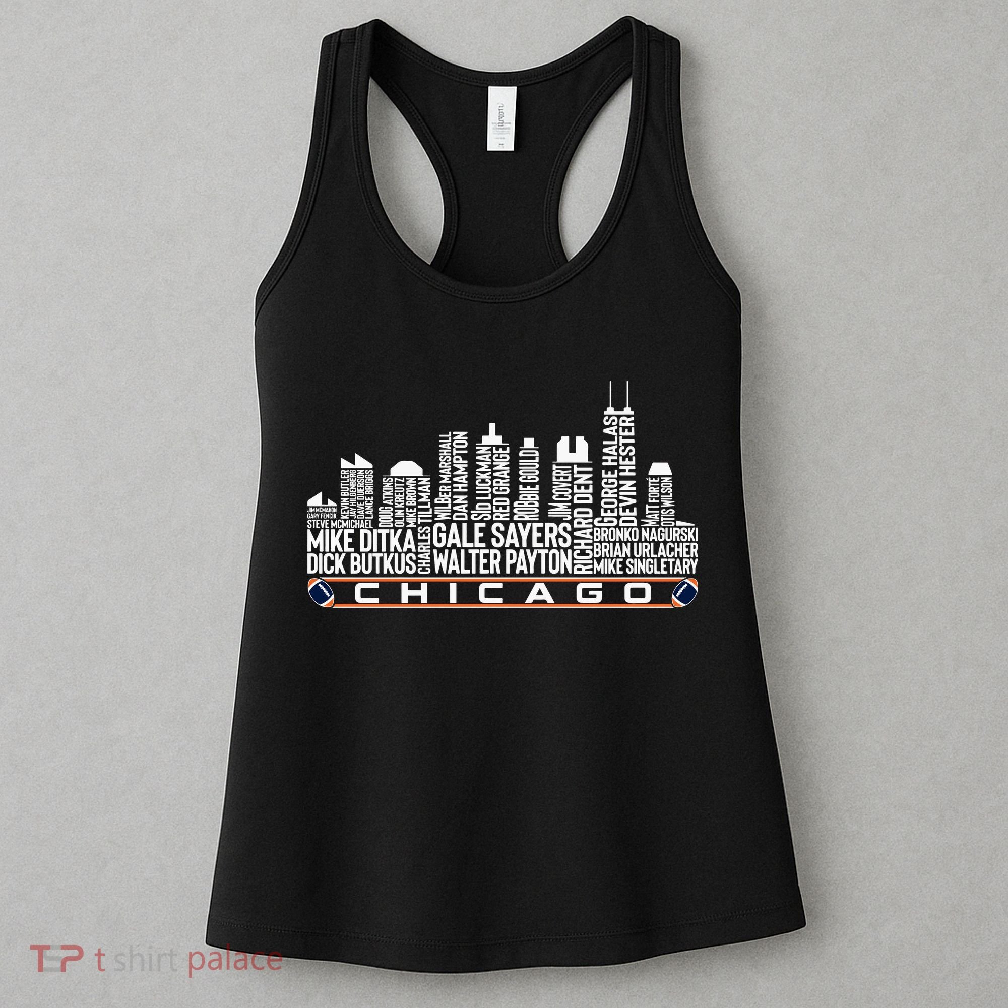 Chicago Football Legend Chicago Skyline Women's Tank Top