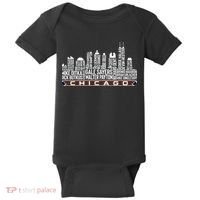 Chicago Football Legend Chicago Skyline Baby Bodysuit thumb 0