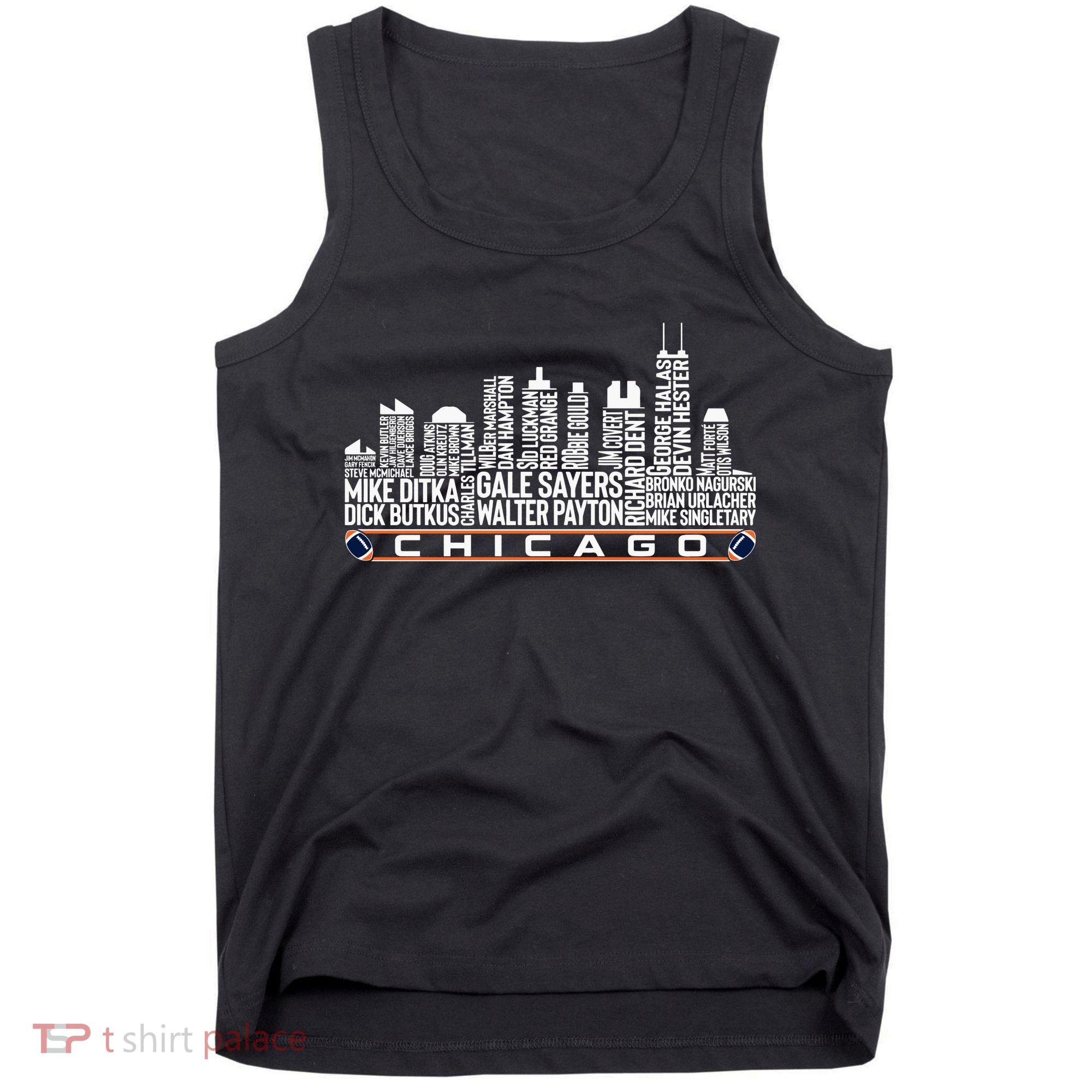 Chicago Football Legend Chicago Skyline Tank Top