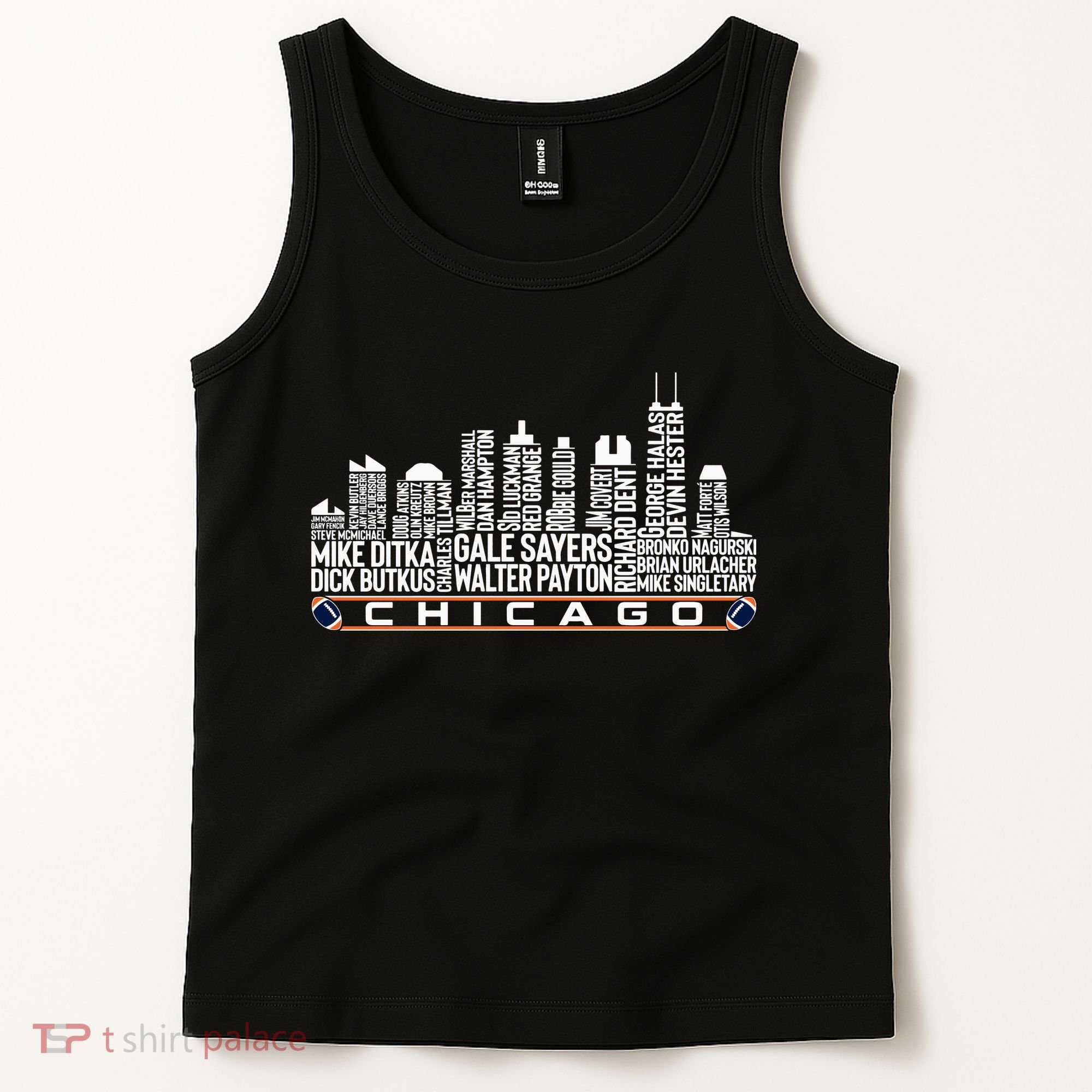 Chicago Football Legend Chicago Skyline Tank Top