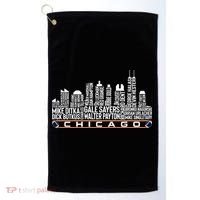 Chicago Football Legend Chicago Skyline Golf Towel thumb 0