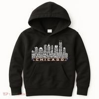 Chicago Football Legend Chicago Skyline Kids Hoodie thumb 0