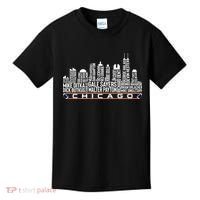 Chicago Football Legend Chicago Skyline Kids T-Shirt thumb 0