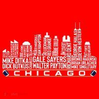 Chicago Football Legend Chicago Skyline Santa Hat thumb 1