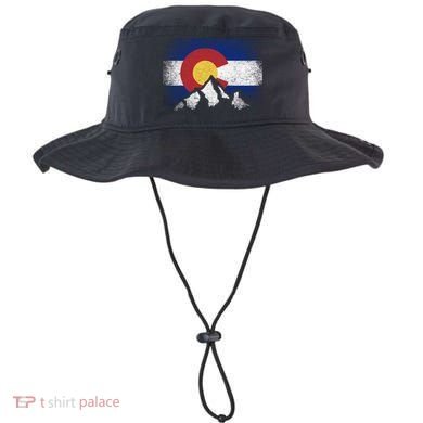 Colorado Flag Mountain Ski Winter Gift Hiker Hiking Camping Gift Bucket Hat