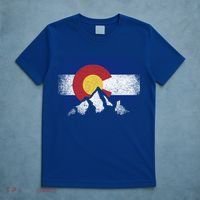 Colorado Flag Mountain Ski Winter Gift Hiker Hiking Camping Gift T-Shirt thumb 5