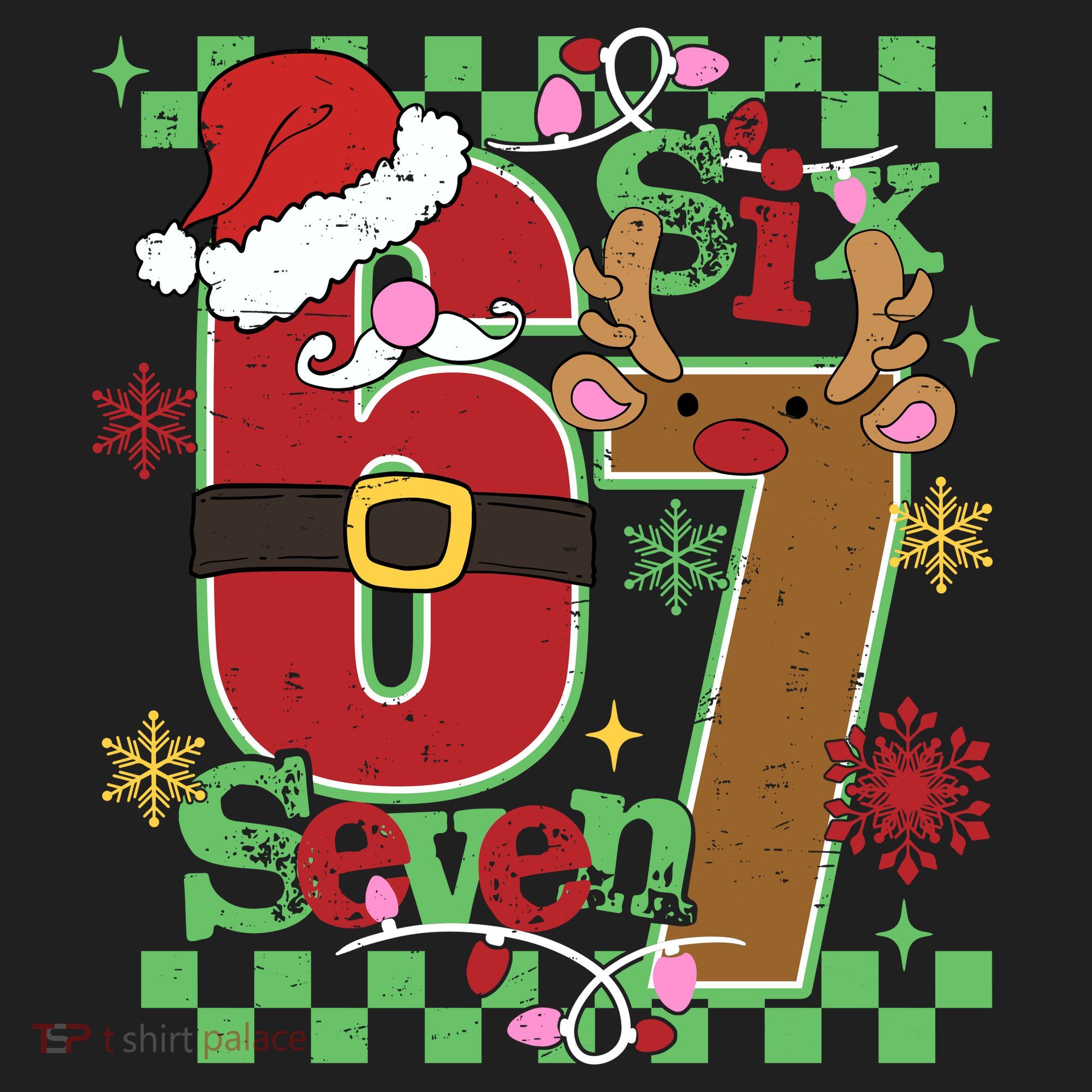 Christmas Funny Meme Six Seven 67 Beanie
