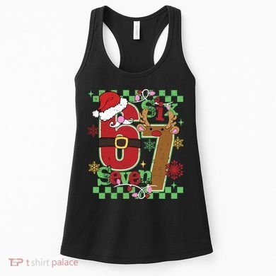 Christmas Funny Meme Six Seven 67 Women's Tank Top