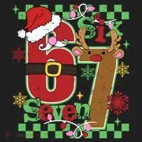 Christmas Funny Meme Six Seven 67 Hat thumb 2