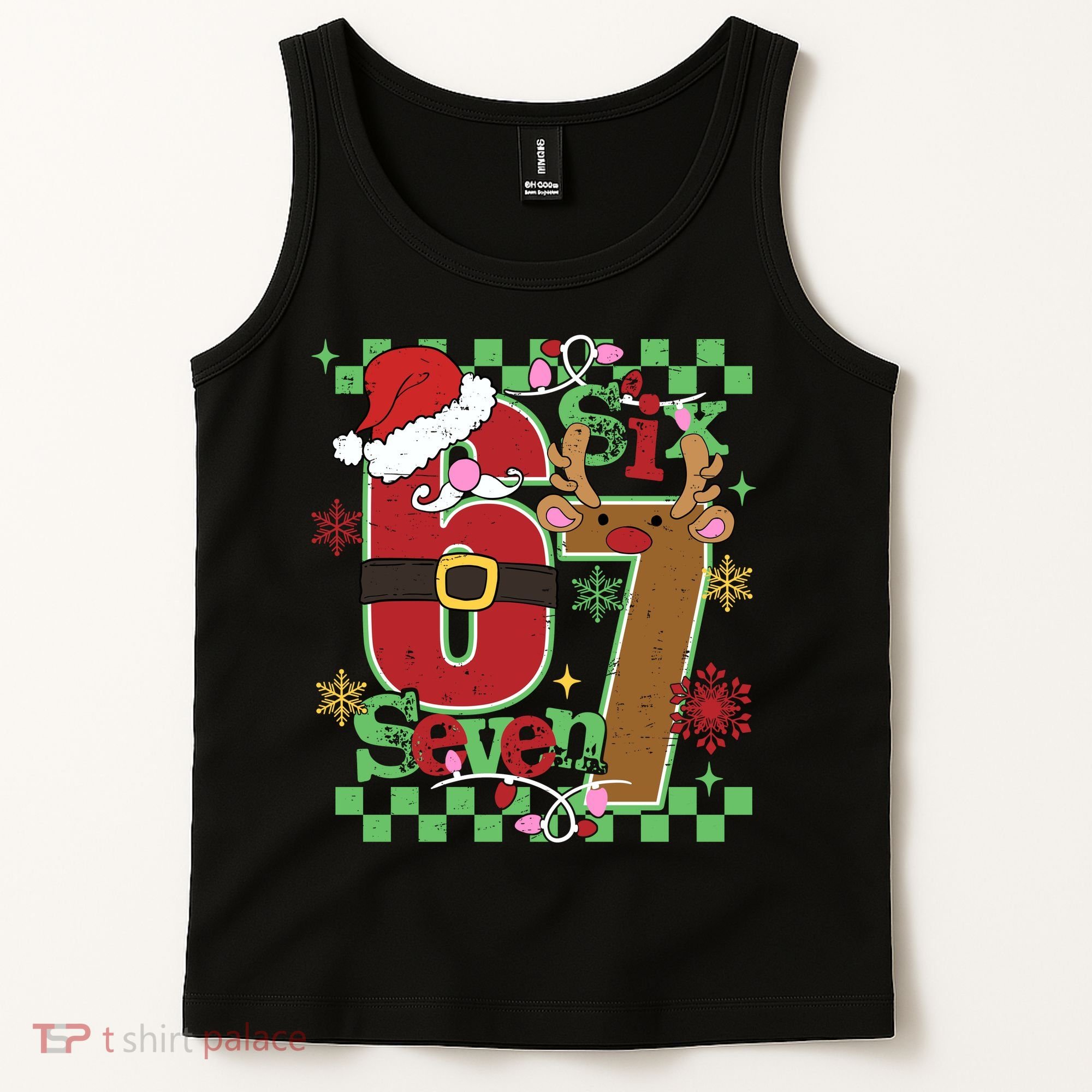 Christmas Funny Meme Six Seven 67 Tank Top
