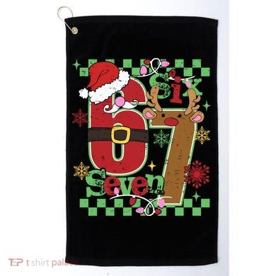 Christmas Funny Meme Six Seven 67 Golf Towel