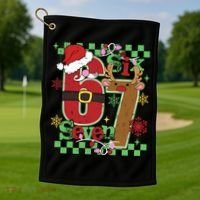 Christmas Funny Meme Six Seven 67 Golf Towel thumb 1