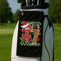Christmas Funny Meme Six Seven 67 Golf Towel thumb 2