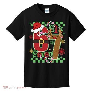 Christmas Funny Meme Six Seven 67 Kids T-Shirt
