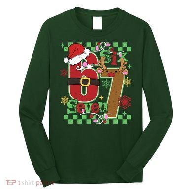 Christmas Funny Meme Six Seven 67 Long Sleeve Shirt