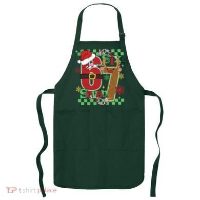 Christmas Funny Meme Six Seven 67 Apron
