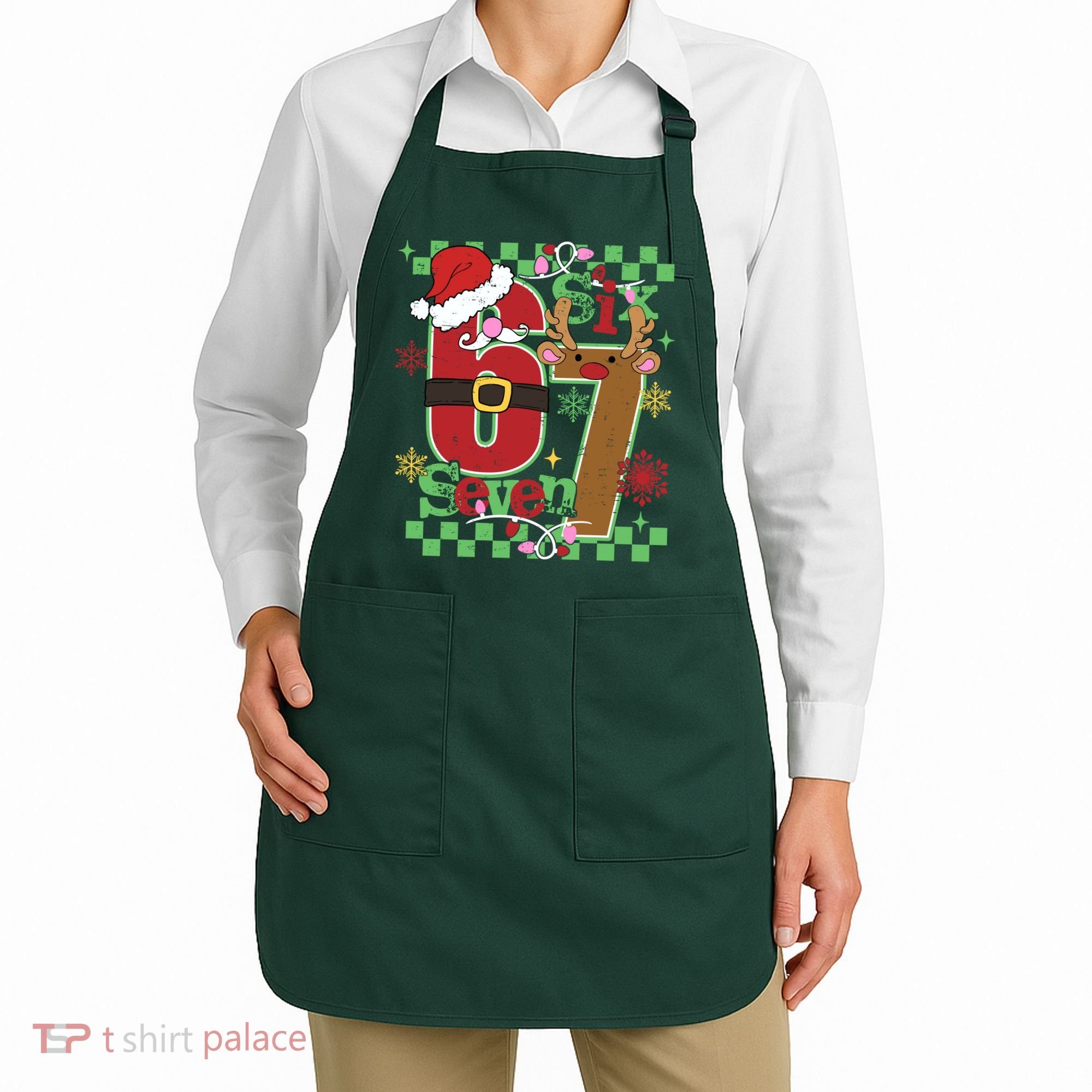 Christmas Funny Meme Six Seven 67 Apron