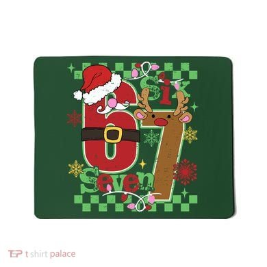 Christmas Funny Meme Six Seven 67 Mousepad