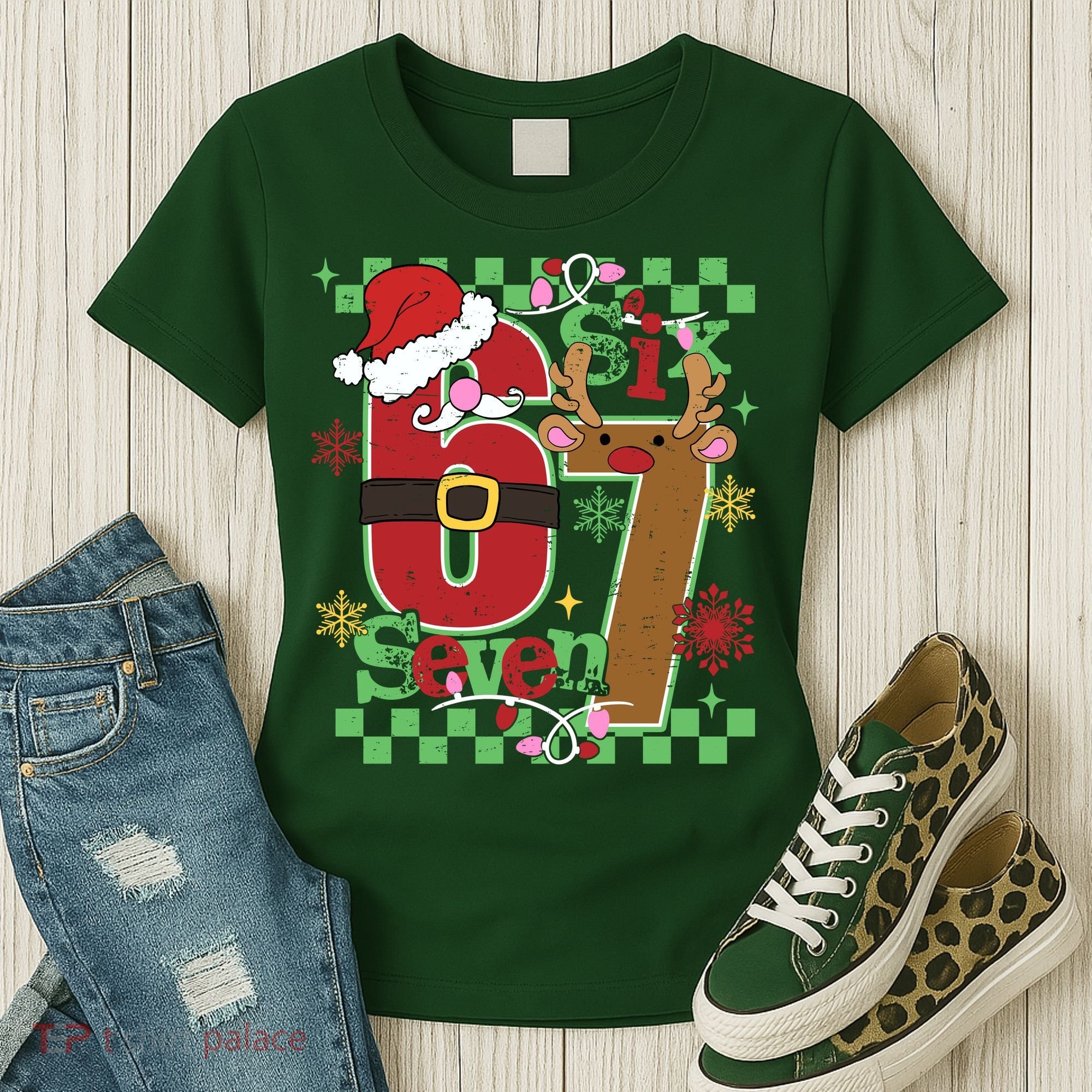 Christmas Funny Meme Six Seven 67 Women's T-Shirt
