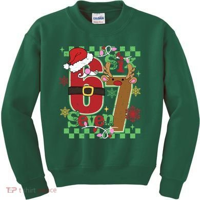 Christmas Funny Meme Six Seven 67 Kids Sweatshirt