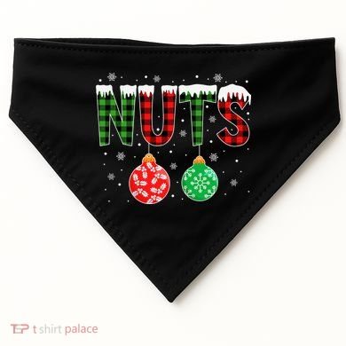 ChestNuts Funny Matching Chestnuts Christmas Couples Nuts USA-Made Doggie Bandana