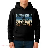 Cryptid Fantasy Monsters Mythical Creatures! Cryptozoology Kids Hoodie thumb 4