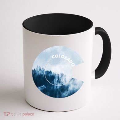 Colorado Flag Mountain Forest Rocky Mountain Colorado Gift Coffee Mug back
