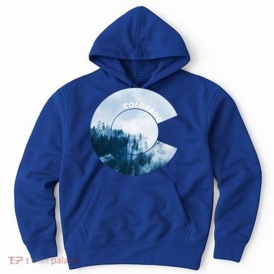 Colorado Flag Mountain Forest Rocky Mountain Colorado Gift Hoodie