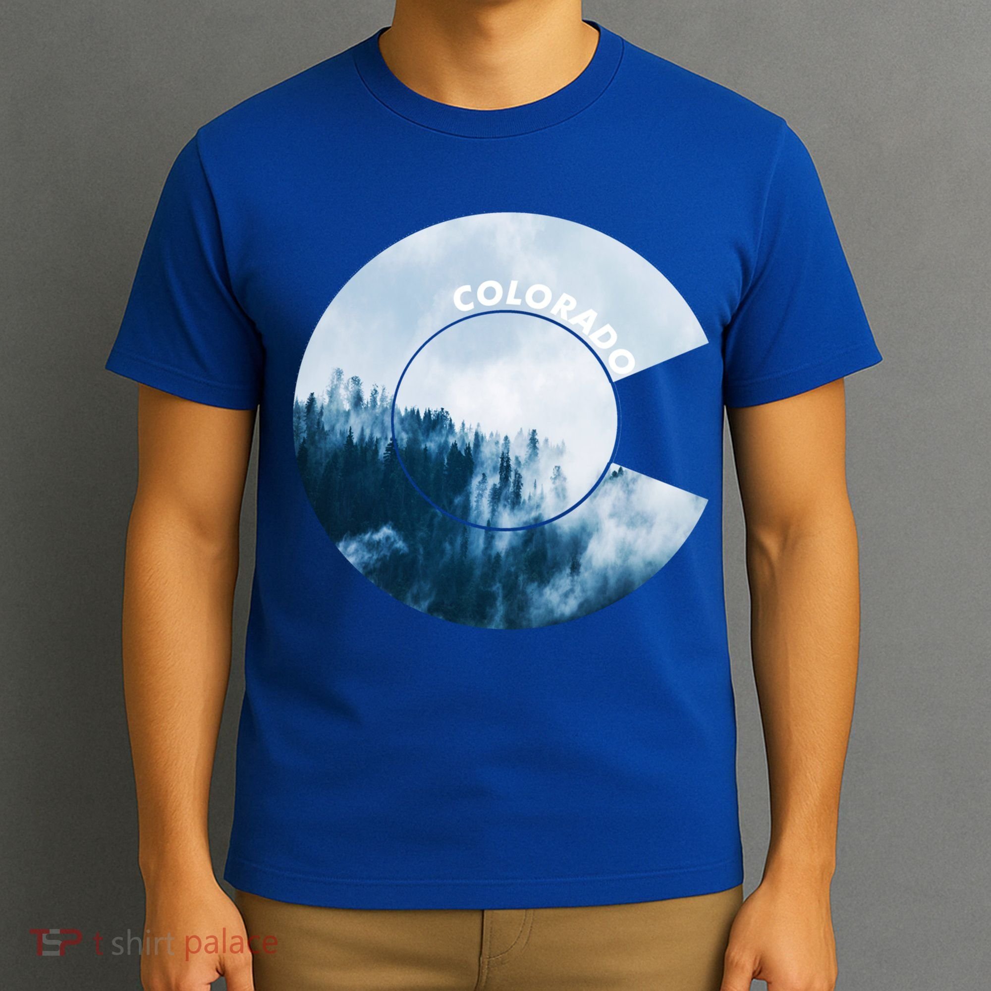 Colorado Flag Mountain Forest Rocky Mountain Colorado Gift T-Shirt