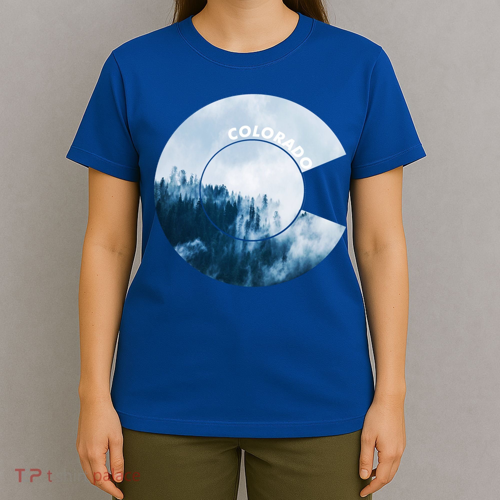 Colorado Flag Mountain Forest Rocky Mountain Colorado Gift T-Shirt