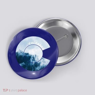 Colorado Flag Mountain Forest Rocky Mountain Colorado Gift Button