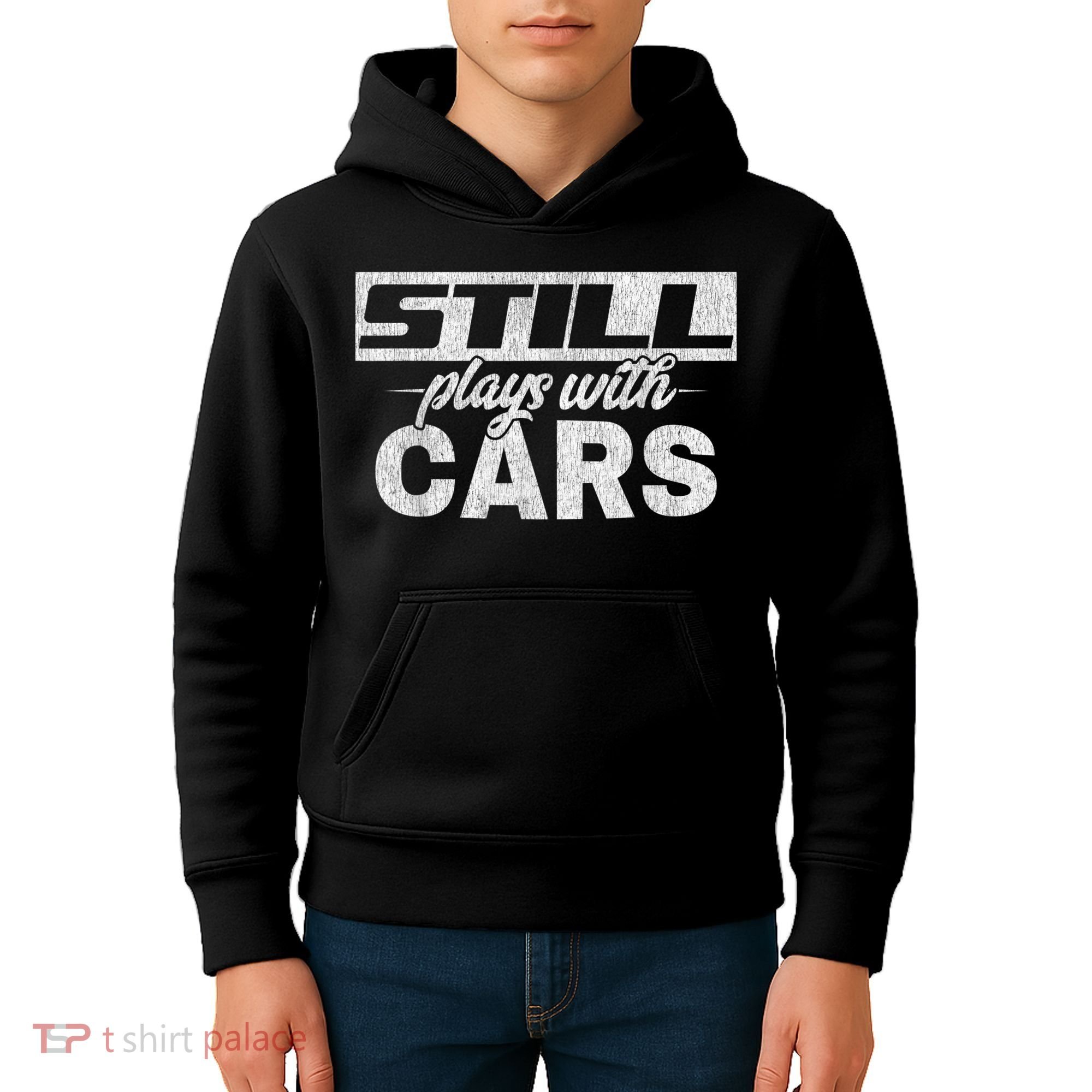 Car For Men Still Plays With Cars, Mechanic Kids Hoodie