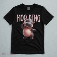 Cute Funny Moo Deng Baby Boo Deng Baby Hippo Zoo For Family T-Shirt thumb 5