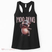 Cute Funny Moo Deng Baby Boo Deng Baby Hippo Zoo For Family Women's Tank Top thumb 0