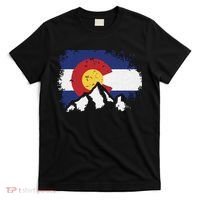 Colorado Flag Mountain Ski Winter Gift Hiker Hiking Camping T-Shirt thumb 0