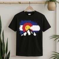 Colorado Flag Mountain Ski Winter Gift Hiker Hiking Camping T-Shirt thumb 2