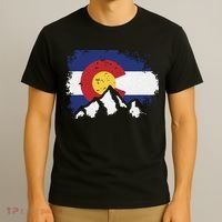 Colorado Flag Mountain Ski Winter Gift Hiker Hiking Camping T-Shirt thumb 3
