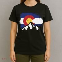 Colorado Flag Mountain Ski Winter Gift Hiker Hiking Camping T-Shirt thumb 4